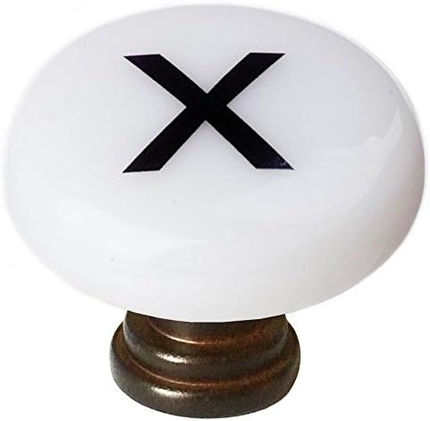 Letter-x Glass Round Knob