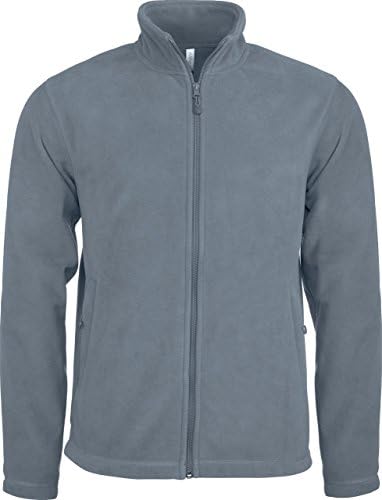 Men's Kariban Anti-pill Finish Front Zip Up Microfleece Jacket Convoy Grey SizeS