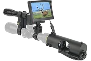 ZXYSMM Alcance monocular de visión nocturna de caza, infrarrojo de 850NM, 200 metros, dispositivo de alcance de visión clara con cámara y pantalla de 4.3 '' para visor de rifle/Color de la fot