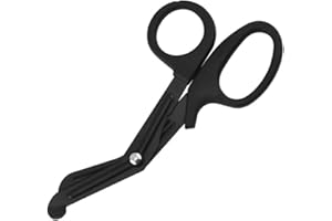 KURKIP First aid Scissors, Tough Shears First Aid Nurse Paramedic Emergency EMT Bandage Scissors Stainless Steel Gauze Scissors - 7.5 ' Size Small for Nurses, Doctors, Firefighters, Paramedics