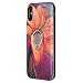 Produktbild iPhone XS Hülle, 2 en 1 Schutzhülle Cover TPU Silikon Rahmen Abdeckung Back Cover Hart PC Innere Schicht Bumper Handyhülle mit Handy Ring Halterung Ständer für iPhone X/XS 5.8 Zoll Narzise