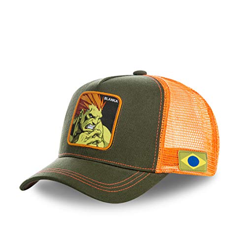 COLLABS Capslab Blanka Trucker cap Street Fighter Olive/Yellow - One-Size