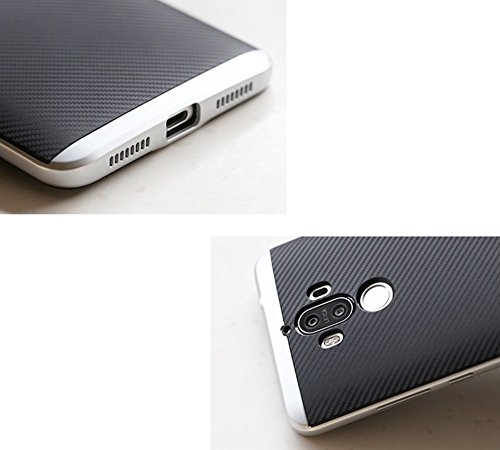 Huawei Mate 9 Funda Protecci n interna TPU Flexible Ultra Resistente Marco Exterior R gido PC efecto Metal Anti Golpes Carcasa H brida Bumper Mate 9 - Plata Huawei Mate 9 Funda Protecci n interna TPU Flexible Ultra Resistente Marco Exterior R gido PC efecto Metal Anti Golpes Carcasa H brida Bumper Mate 9 - Plata