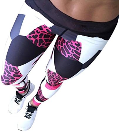 Women Yoga Plants, Hmeng Ladies Sports Workout Gym Fitness Exercise Pants Athletic Skinny Pencil Leggings Girls Slim Running Clothes Stretch Trouser (M, Red)