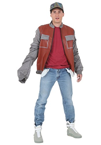 Back to The Future Marty McFly Adult Jacket Costume with Sports Almanac and Letter