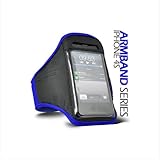 Klett-Halteband Blau Sport-Armband Tasche Hülle Gurthalter APPLE IPHONE 4/4S