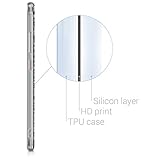 kwmobile Hülle für Huawei Nova - TPU Silikon Backcover Case Handy Schutzhülle - Cover klar Blütenmeer Spitze Design Schwarz Transparent - 