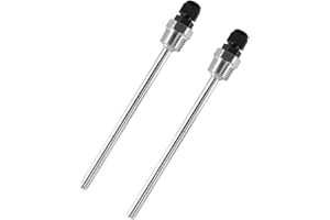 BEATIFIC Thermowell - 2 manguitos de buceo de acero inoxidable 304 de 250 mm, rosca G1/2 pulgadas para sensor de temperatura, tubos de protección contra inmersión para termopares, tubo de protección para