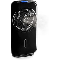 KLARSTEIN Cool Tropic FreshLine - Ventilateur sur Pied, 4 Modes de Vent, Silencieux 59 DB, Rafraîchissement Automatique, Oscillation Horizontale activable à 90°, Minuterie, Noir