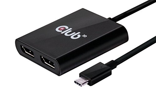 Club 3D CSV-1545 Sense Vision „MST“ Hub USB Type C auf Display Port 1.2 Dual Monitor schwarz - 4