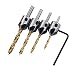 Produktbild Gazechimp 4tlg. Senker Bohrer Holzbohrer Titan Bohrer Spiralbohrer Dril Bit Satz (3mm,4mm,5mm,6mm)