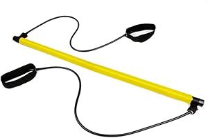 SHARKSFIN Pilates Bar Kit, Portable Pilates Bar Resistance Band Yoga Pilates Stick, Pilates Exercise Resistance Band, Yoga Exercise Bar With Foot Loopss for Yoga Shaping Stretching Exercise