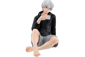 Ciyoulio Figura de escritorio con bloqueo azul Nagi Seishiro, tamaño de la mano, estatua de anime, 9 cm, figura de anime sentada, decoración para coche, regalo