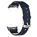Produktbild Glowjoy Glattleder Armband für Samsung Gear Fit2/Fit 2 Pro Straps SM-R360/SM-R365,Lederarmband Echtleder Uhrenarmband Rindsleder Feines Leder Uhrenarmband mit Schnellverschluss (Königsblau)