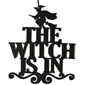 Decdeal Halloween Deko Wand und Tür Hängende Hollow Verzierung Hexe