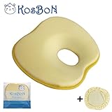 kosbon 22,9 cm Memory Schaum soft Baby Head Positionierer Kissen, verhindert flachen Kopf (gelb Apple Form)