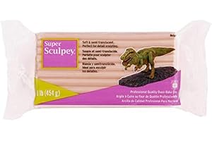 ARIATI JustArtsCrafts Fresh Premium Sculpey Oven-Bake Polymer Clay - 1 lb/454 g, Beige Single Pack for Creative Sculpting