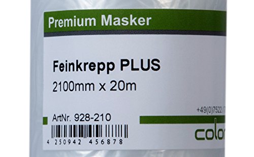 3 x Colorus Masker Tape PLUS Feinkrepp 210 cm x 20m Cover Quick Abdeckfolie für glatte und leicht raue Untergründe - 3