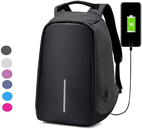 CHIKIENCALL Anti-theft Travel Backpack Laptop Bag with USB Charging Port Large Capacity Waterproof Light-Weight Luminous School Bag for College Student Work Men &amp; Women