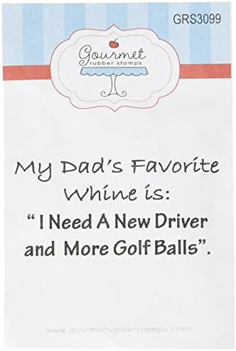 Gourmet Rubber StampsCling Stamps 2.75 x 4.75-inch-My Dad's Favorite Whine is:, 2.75 x 4.75
