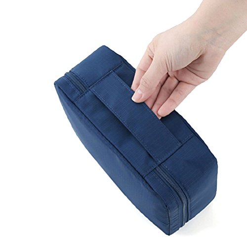 Preisvergleich Produktbild Fenrad® Multifunktions Tragbarer Reise Kosmetiktasche Kulturtasche Kulturbeutel Makeup Bag Travel Eintritt Paket Tasche Organizer Reisetasche Toiletry bag - Dunkelblau