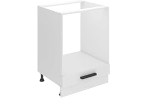 ‎B BELINI GROUP Belini Unterschrank Küche, Küchenunterschrank 60 cm Breite. SDP Küchenunterschrank ohne Arbeitsplatte. Küchenschrank ohne Tür, mit Schubladen, Weiß matt