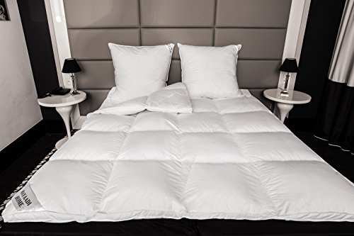 HS70 MATRATZENAUFLAGE MATRATZEN TOPPER AUFLAGE 90x200 cm ca 3600 Gr. DAUNEN - FEDERN 100 % NATUR