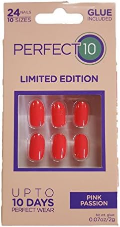 Perfect 10 False Nails - Pink Passion (24 Nails) [Pink Passion, 4022647, LL_1314]