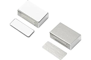 LOCKIMO Calamita Chiusura Porta, Chiusura Magnetica Porta Forte Chiusure Magnetiche per Ante Cucina Mobili Magnete Porta Chiusura per Cassetti Magneti Armadio Chiusure (2 pezzi, Argenteo)