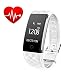 Produktbild KLE Smart Armband S2 Herzfrequenz Armband Bluetooth Sportbekleidung QQ WeChat Display IP67 Tief Wasserdicht Smart Watch (Farbe : Weiß)