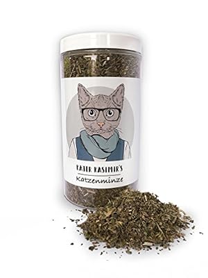 Chat Casimir Cataire (herbe aux chats) rend votre chat heureux – 60 g qualité premium. Que la meilleure menthe pour votre petite boule de poil (coupé et séché). A utiliser comme encas ou jouet pour le chat.