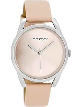 Oozoo Mädchen-/Damenuhr mit Lederband 36 MM Pinkgrau JR291