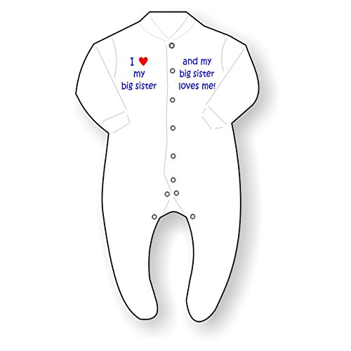 The Bees Tees I Love My Big Sister/ My Big Sister Loves Me Cute Babygrow / Sleepsuit