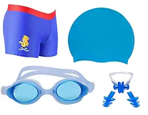 GOLDEN GIRL Swimming Kit for Boys Kids & Men (2-3 Years, Light Blue)