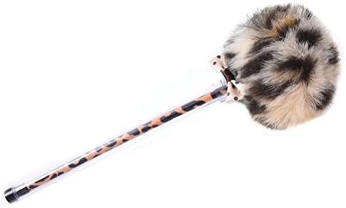 XyHana 1 PC Pom Pom Fluffy Ball Candy Color Gel Pens Writing Supplies, Stocking Fillers, 0.5MM, Black Ink (Brown wave point)