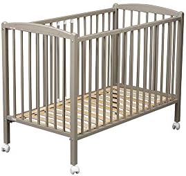 Combelle Lit d'enfant avec roulettes 60x120 Laque Gris Clair