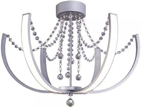 Tyra C1 LED Ceiling Light with Crystals Diameter 64 cm 49 W 4,000 K Aluminium