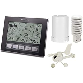 Technoline Profi Funk Wetterstation WS 2816 mit Windmesser Regenmesser