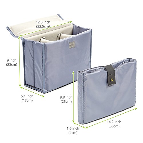 Evecase Grand Sac d   paule Universel en Toile avec Housse de pluie pour Appareil Photo  Cam  ra  Digital Reflex Num  rique  DSLR-Gris