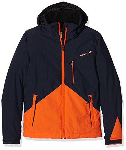 Quiksilver Mission Colorblock Youth - Chaqueta de nieve para niño, color negro, talla M - Quiksilver