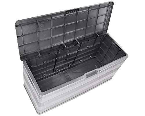 Kissenbox Auflagenbox Gartentruhe Terrassenbox Elegance warmgrau abschließbar - 5