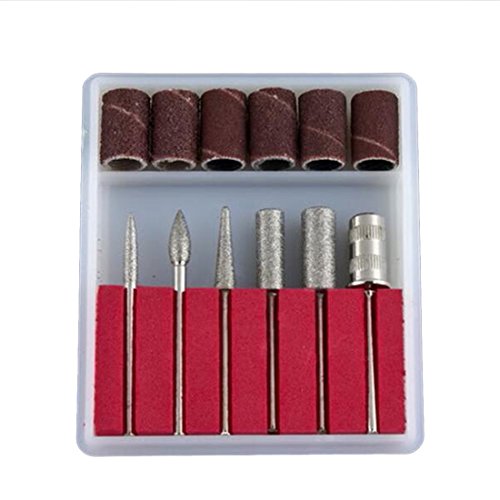 6pcs Nail Drill Kit Bits file Professional For Electric Drills & Filling System