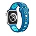 Produktbild Ersatzarmbänder für Apple Watch Series 4 44mm/40mm,Armbänder Silikon Fitness Smart Watch Zubehör Uhrenarmbänder Replacement Watch Band für Männer Frauen (44mm, Blau)