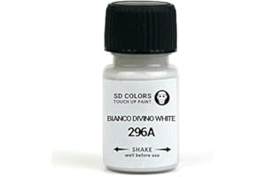 SD COLORS - Vernice per ritocchi, 15 ml, per riparare graffi e scheggiature, con pennellino, colore: bianco divino 296A 296/A 296 (solo vernice)