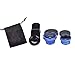 Produktbild Ruihcury Produkt Fisheye Len, Universal-Clip-on 180 Grad 3 in 1 Fisheye + Weitwinkel + Makro-Kamera-Objektiv für iPhone 5 5S 4 4S 6 Samsung Galaxy S5 / S4 / S3 Hinweis 4/3/2 HTC BlackBerry Bold T