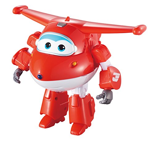 Auldeytoys YW710310 Super Wings sprechender Transforming Jett Spielzeugfigur