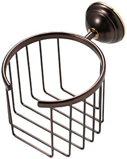 CRW Toilet Paper Holder Paper Towel Roll Basket Oil Rubbed Bronze Wall Mounted for Bathroom , Solid Brass