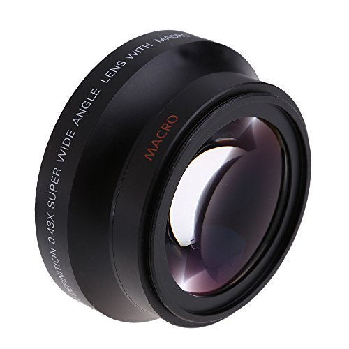 Andoer 67  mm 0 43  x Objectif Super Grand Angle Avec Macro Japon haute d  finition num  rique optique pour Canon Rebel T5i T4i T3i 18   135  mm 17   85  mm et Nikon 18   105  70   300  VR