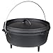 Produktbild #0618 Dutch Oven Feuertopf multifunktionaler Schmortopf zum Braten, Backen, Kochen, Frittieren, etc. • Camping Gusseisen Grill Topf Bräter Camping Kochtopf
