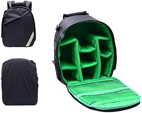inPixel DSLR Camera Backpack with Shockproof for anon, Nikon, Sony, Olympus, Samsung, Panasonic, Pentax Cameras and Other Accessories (Green)